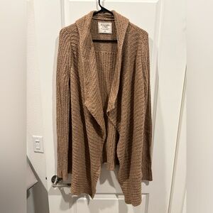 Abercrombie & Fitch Oversized Sweater Cardigan brown tan